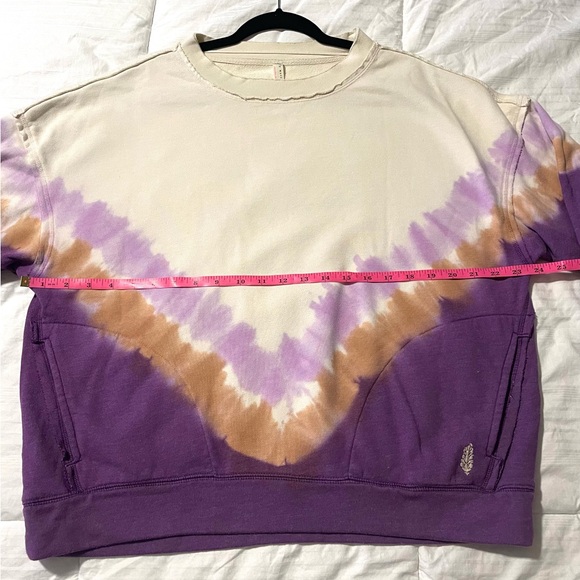 Free People Movement  Sweatshirt Ombre Tie Dye Oversized SZ XS EUC - Picture 8 of 9